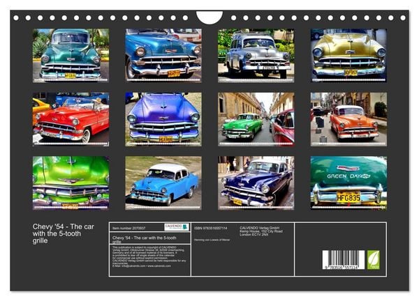 Produktbild: Chevy '54 - The car with the 5-tooth grille (Wall Calendar 2026 DIN A4 landscape), CALVENDO 12 Month Wall Calendar