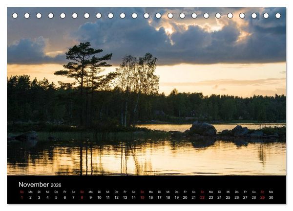 Produktbild: Skandinavien - Im Licht des Nordens (Tischkalender 2026 DIN A5 quer), CALVENDO Monatskalender