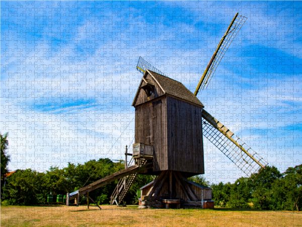 Produktbild: CALVENDO Puzzle Windm&uuml;hlen an der westf&auml;lischen M&uuml;hlenstra&szlig;e 1000 Teile Lege-Gr&ouml;&szlig;e 64 x 48 cm Foto-Puzzle Bild von N N
