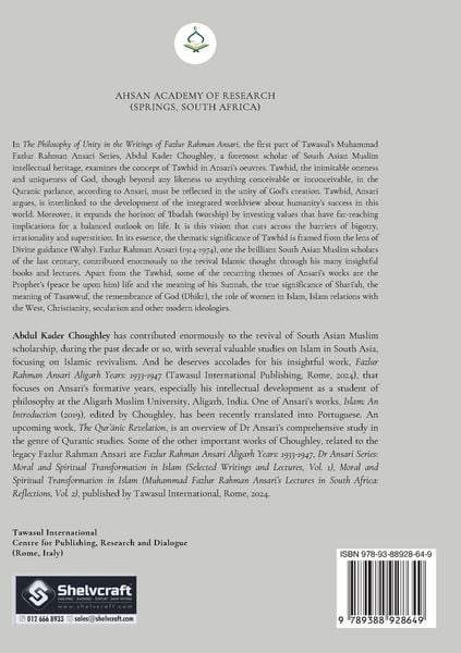 Produktbild: The Philosophy of Unity in the Writings of Fazlur Rahman Ansari