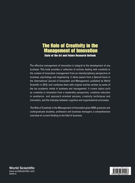 Produktbild: ROLE OF CREATIVITY IN THE MANAGEMENT OF INNOVATION, THE