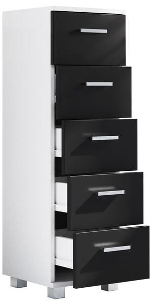 Produktbild: Holz Badm&ouml;bel Schubladen Badschrank Kommode Zalo M