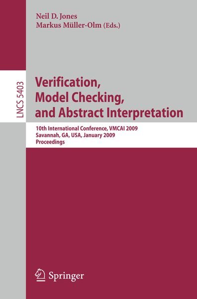 Produktbild: Verification, Model Checking, and Abstract Interpretation