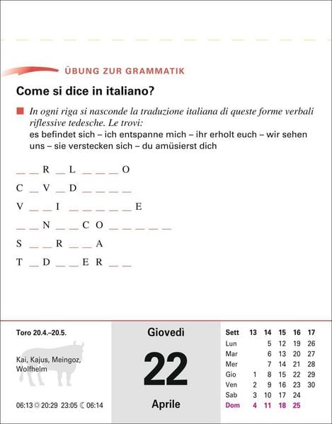 Produktbild: Italienisch Sprachkalender 2027 - Italienisch lernen leicht gemacht - Tagesabrei&szlig;kalender