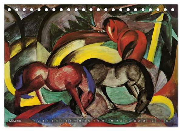 Produktbild: Expressionistische Tierwelten (Tischkalender 2027 DIN A5 quer), CALVENDO Monatskalender