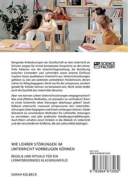 Produktbild: Wie Lehrer St&ouml;rungen im Unterricht vorbeugen k&ouml;nnen. Regeln und Rituale f&uuml;r ein lernf&ouml;rderndes Klassenumfeld