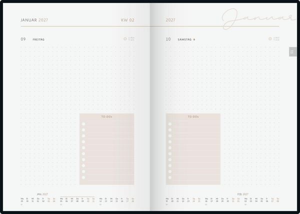 Produktbild: rido/id&eacute; 7028507027 Buchkalender Premium Young Line 2027 "Watercolor" A5, Papier