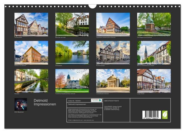 Produktbild: Detmold Impressionen (Wandkalender 2026 DIN A3 quer), CALVENDO Monatskalender