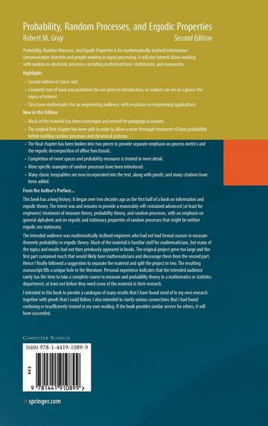 Produktbild: Probability, Random Processes, and Ergodic Properties