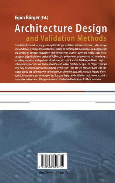 Produktbild: Architecture Design and Validation Methods