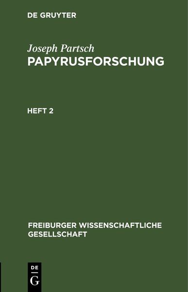 Produktbild: Papyrusforschung
