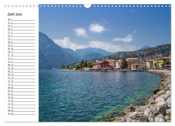 Produktbild: WUNDERBARER GARDASEE Riva del Garda und Torbole (Wandkalender 2026 DIN A3 quer), CALVENDO Monatskalender