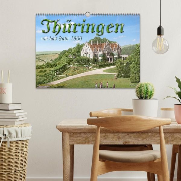 Produktbild: Th&uuml;ringen um das Jahr 1900 &ndash; Fotos neu restauriert und detailcoloriert. (Wandkalender 2026 DIN A3 quer), CALVENDO Monatskalender