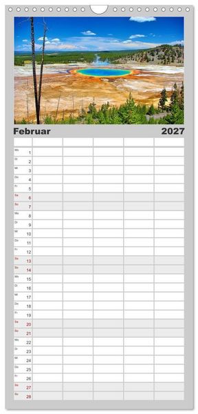 Produktbild: Familienplaner 2027 - Magische Wunderwelten der Natur mit 5 Spalten (Wandkalender, 21 x 45 cm) CALVENDO