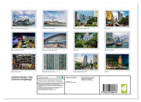 Produktbild: Urbaner Zauber: Das Zentrum Hongkongs (Wandkalender 2026 DIN A4 quer), CALVENDO Monatskalender