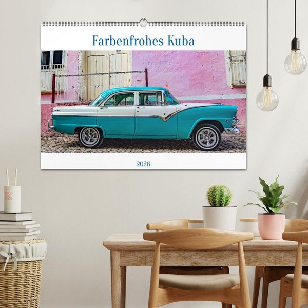 Produktbild: Farbenfrohes Kuba (Wandkalender 2026 DIN A2 quer), CALVENDO Monatskalender