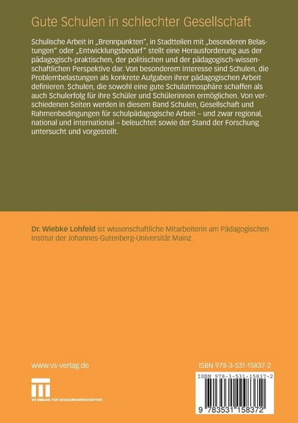 Produktbild: Gute Schulen in schlechter Gesellschaft