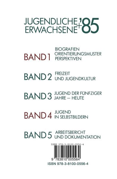 Produktbild: Jugendliche + Erwachsene &rsquo;85