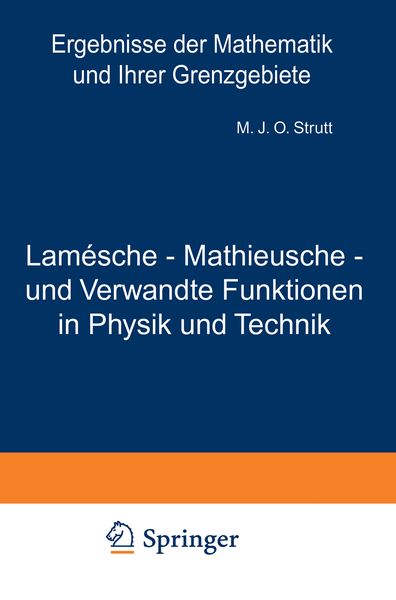 Produktbild: Lam&eacute;sche - Mathieusche - und Verwandte Funktionen in Physik und Technik