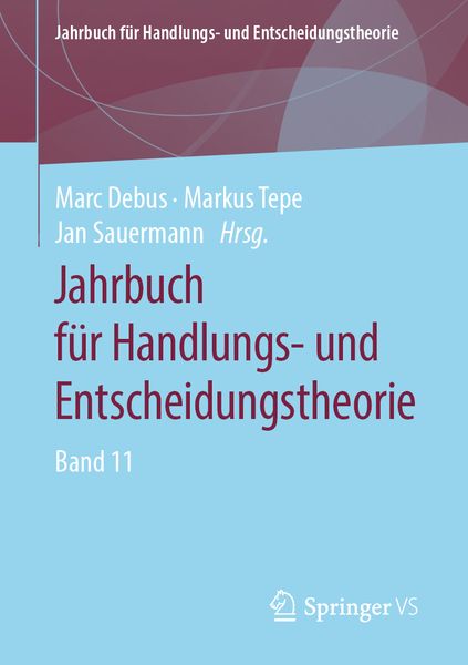 Produktbild: Jahrbuch f&uuml;r Handlungs- und Entscheidungstheorie
