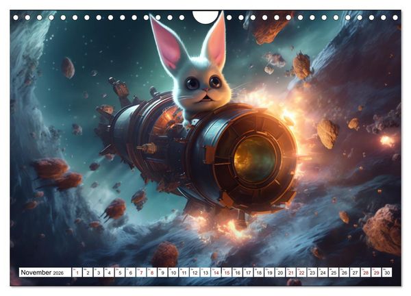 Produktbild: Spannendes Weltraumabenteuer (Wandkalender 2026 DIN A4 quer), CALVENDO Monatskalender