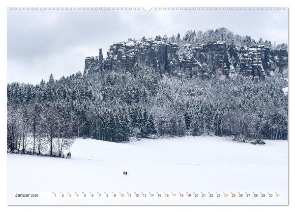 Produktbild: S&auml;chsische Schweiz - Wandern durch das Elbsandsteingebirge (Wandkalender 2026 DIN A2 quer), CALVENDO Monatskalender
