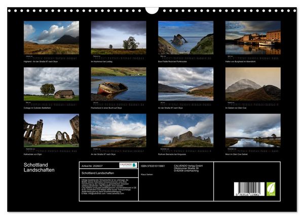 Produktbild: Schottland Landschaften (Wandkalender 2026 DIN A3 quer), CALVENDO Monatskalender