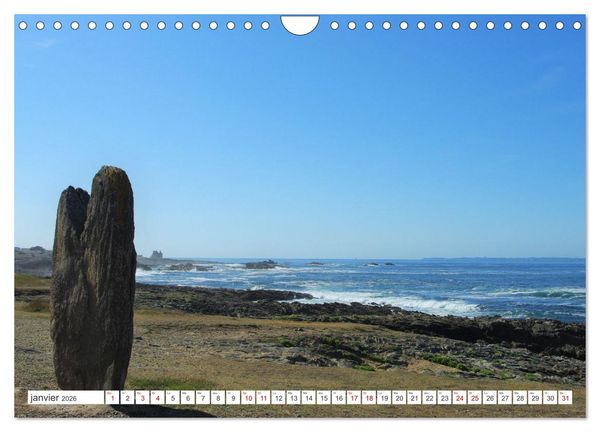 Produktbild: Quiberon C&ocirc;t&eacute; sauvage (Calendrier mural 2026 DIN A4 vertical), CALVENDO calendrier mensuel