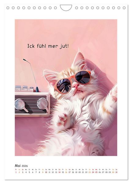 Produktbild: Katzenweisheiten (Wandkalender 2026 DIN A4 hoch), CALVENDO Monatskalender