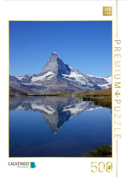 CALVENDO Puzzle Spieglein, Spieglein.....das doppelte Matterhorn | 500 Teile Lege-Größe 48 × 36 cm Foto-Puzzle für Erwachsene