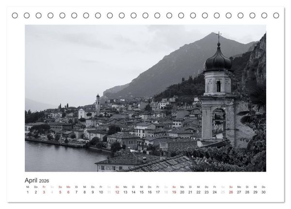 Produktbild: Limone sul Garda schwarzwei&szlig; (Tischkalender 2026 DIN A5 quer), CALVENDO Monatskalender