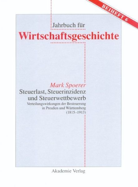 Produktbild: Steuerlast, Steuerinzidenz und Steuerwettbewerb