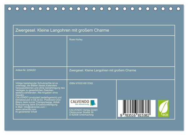 Produktbild: Zwergesel. Kleine Langohren mit gro&szlig;em Charme (Tischkalender 2027 DIN A5 quer), CALVENDO Monatskalender