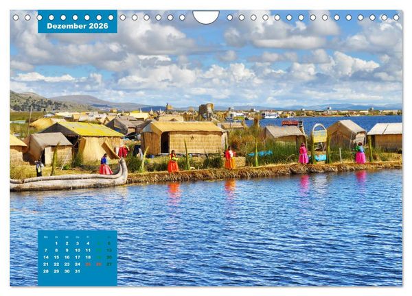 Produktbild: Erlebe mit mir das unverwechselbare Peru (Wandkalender 2026 DIN A4 quer), CALVENDO Monatskalender