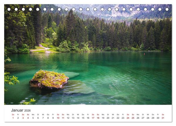 Produktbild: Alpensee - Wunder der Natur (Tischkalender 2026 DIN A5 quer), CALVENDO Monatskalender