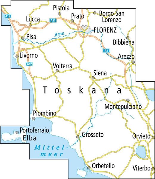 Produktbild: BVA ADFC Radtourenkarte Toskana 1:150.000
