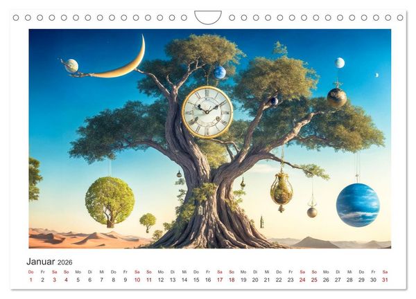 Produktbild: Zeit ist abstrakt (Wandkalender 2026 DIN A4 quer), CALVENDO Monatskalender
