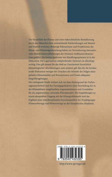 Produktbild: Klimavorhersage und Klimavorsorge