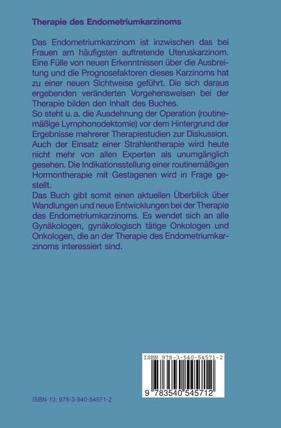 Produktbild: Therapie des Endometriumkarzinoms