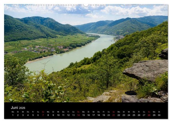 Produktbild: Wachau, Wachau, du Tr&auml;umerin (hochwertiger Premium Wandkalender 2026 DIN A2 quer), Kunstdruck in Hochglanz