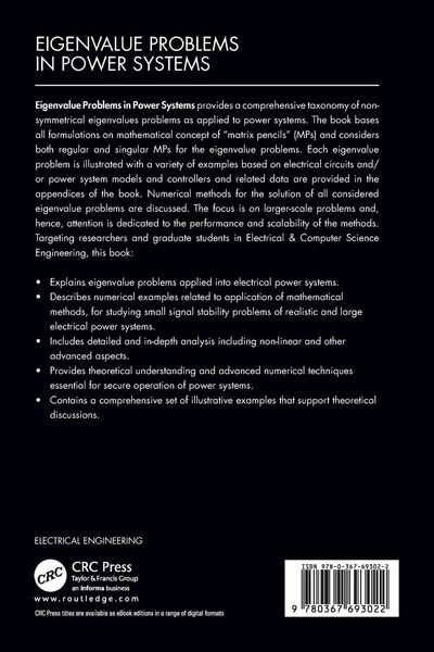 Produktbild: Eigenvalue Problems in Power Systems