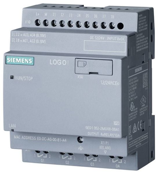 Produktbild: Siemens Dig.Industr. LOGO! 12/24RCEO 6ED1052-2MD08-0BA2