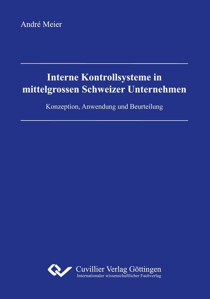 Produktbild: Interne Kontrollsysteme in mittelgrossen Schweizer Unternehmen