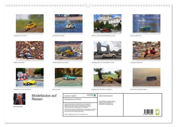 Produktbild: Modellautos auf Reisen (Wandkalender 2026 DIN A2 quer), CALVENDO Monatskalender