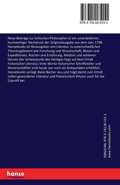 Produktbild: Neue Beitr&auml;ge zur kritischen Philosophie