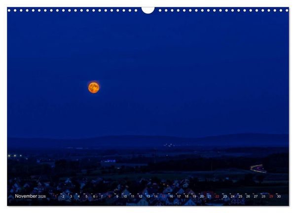 Produktbild: Unterfranken bei Nacht (Wandkalender 2026 DIN A3 quer), CALVENDO Monatskalender