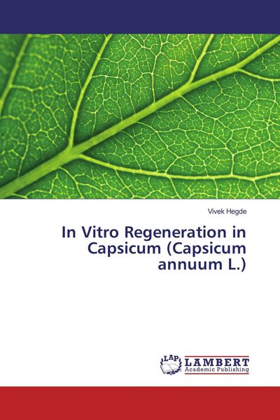 Produktbild: In Vitro Regeneration in Capsicum (Capsicum annuum L.)