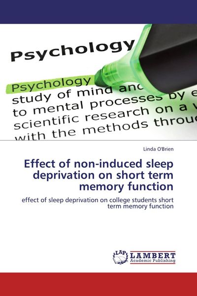 Produktbild: Effect of non-induced sleep deprivation on short term memory function