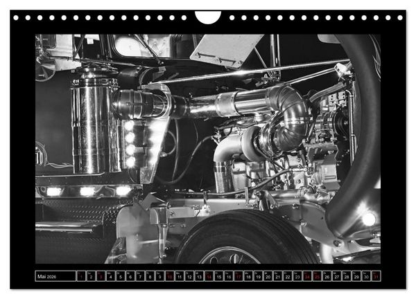Produktbild: Kenworth W900A EXTHD - in schwarzwei&szlig; (Wandkalender 2026 DIN A4 quer), CALVENDO Monatskalender