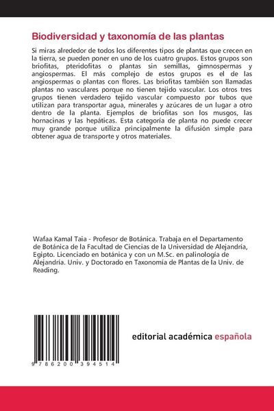 Produktbild: Biodiversidad y taxonom&iacute;a de las plantas